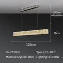 DecorBites™ Crystal Chandelier LED Golden Modern Luxury Ceiling Home Interior Shop