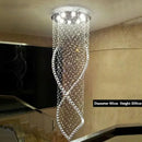 DecorBites™ Crystal Chandelier: LED Light Fixture for Villa Hall Stairs.