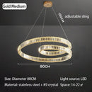 DecorBites™ Crystal Chandelier LED Light Fixture, Luxury Decor Hanging Lamp, Modern Home Lighting