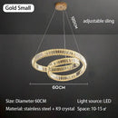 DecorBites™ Crystal Chandelier LED Light Fixture, Luxury Decor Hanging Lamp, Modern Home Lighting