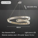 DecorBites™ Crystal Chandelier LED Light Fixture, Luxury Decor Hanging Lamp, Modern Home Lighting