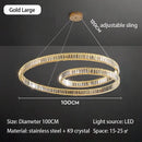 DecorBites™ Crystal Chandelier LED Light Fixture, Luxury Decor Hanging Lamp, Modern Home Lighting