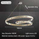 DecorBites™ Crystal Chandelier LED Light Fixture, Luxury Decor Hanging Lamp, Modern Home Lighting