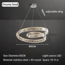 Modern gold crystal chandelier led light fixture dining room
