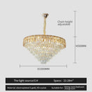 Luxury blue & gold tiered decorbites crystal chandelier living room