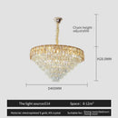Luxury blue & gold tiered decorbites crystal chandelier living room