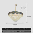 Luxury blue & gold tiered decorbites crystal chandelier living room