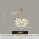 DecorBites™ Crystal Chandelier LED Light: Modern Luxury Restaurant Hall Lighting