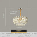 DecorBites™ Crystal Chandelier LED Light: Modern Luxury Restaurant Hall Lighting