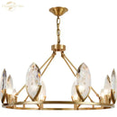 Luxury gold circular crystal chandelier living room led light