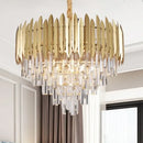 Modern gold tiered decorbites crystal chandelier living room pendant light