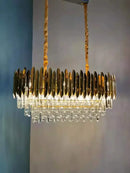 Modern gold tiered decorbites crystal chandelier living room pendant light