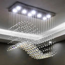 Modern crystal waterfall led pendant chandelier living room