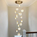 Modern gold crystal chandelier led pendant light staircase decor
