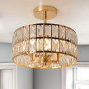 DecorBites™ Crystal Chandelier LED Pendant Light for Modern Home Decor
