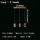 DecorBites™ Crystal Chandelier LED Pendant Lights for Modern Nordic Home Decor