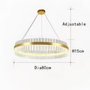 DecorBites™ Crystal Chandelier LED Ring Lamp for Dining Living Room & Bedroom