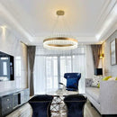 DecorBites™ Crystal Chandelier LED Ring Lamp for Dining Living Room & Bedroom