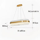 DecorBites™ Crystal Chandelier LED Ring Lamp for Dining Living Room & Bedroom