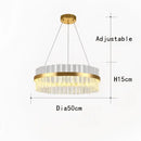 DecorBites™ Crystal Chandelier LED Ring Lamp for Dining Living Room & Bedroom