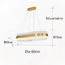 DecorBites™ Crystal Chandelier LED Ring Lamp for Dining Living Room & Bedroom