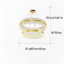 DecorBites™ Crystal Chandelier LED Ring Lamp for Dining Living Room & Bedroom