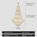 Postmodern golden decorbites crystal chandelier light dining room