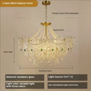 French modern gold and green crystal chandelier dining room light