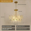 French modern gold and green crystal chandelier dining room light