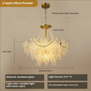 French modern gold and green crystal chandelier dining room light