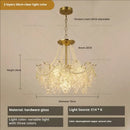 French modern gold and green crystal chandelier dining room light