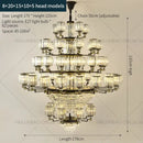 DecorBites™ Crystal Chandelier Light: Luxury Living Room Dining Bedroom Airy Elegance