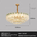 French luxury green and gold decorbites crystal chandelier living room