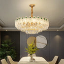 French luxury green and gold decorbites crystal chandelier living room