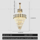 Luxury black & gold decorbites crystal chandelier light living room