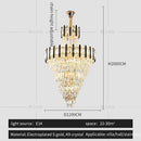Luxury black & gold decorbites crystal chandelier light living room