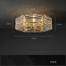 Modern geometric gold crystal chandelier lighting for dining room