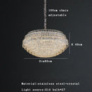 Luxury clear & gold crystal chandelier lights dining room pendant