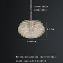 Luxury clear & gold crystal chandelier lights dining room pendant