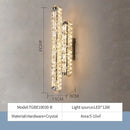 Modern rectangular crystal chandelier dimmable led ceiling light dining room