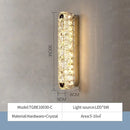 Modern rectangular crystal chandelier dimmable led ceiling light dining room