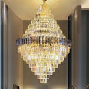 Decorbites crystal chandelier amber & clear stairwell lighting