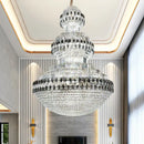 Luxury gold and clear black decorbites crystal chandelier living room