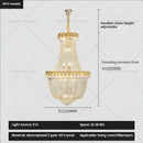 Luxury gold decorbites crystal chandelier for living room stairwell