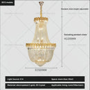 Luxury gold decorbites crystal chandelier for living room stairwell
