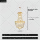 Luxury gold decorbites crystal chandelier for living room stairwell