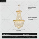 Luxury gold decorbites crystal chandelier for living room stairwell