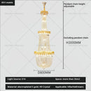 Luxury gold decorbites crystal chandelier for living room stairwell