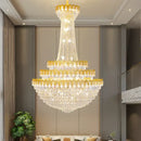 Decorbites crystal chandelier gold multi tiered living room light