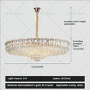 French luxury chrome decorbites crystal chandelier dining room light